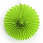 Hanging Paper Fan - Lime Green